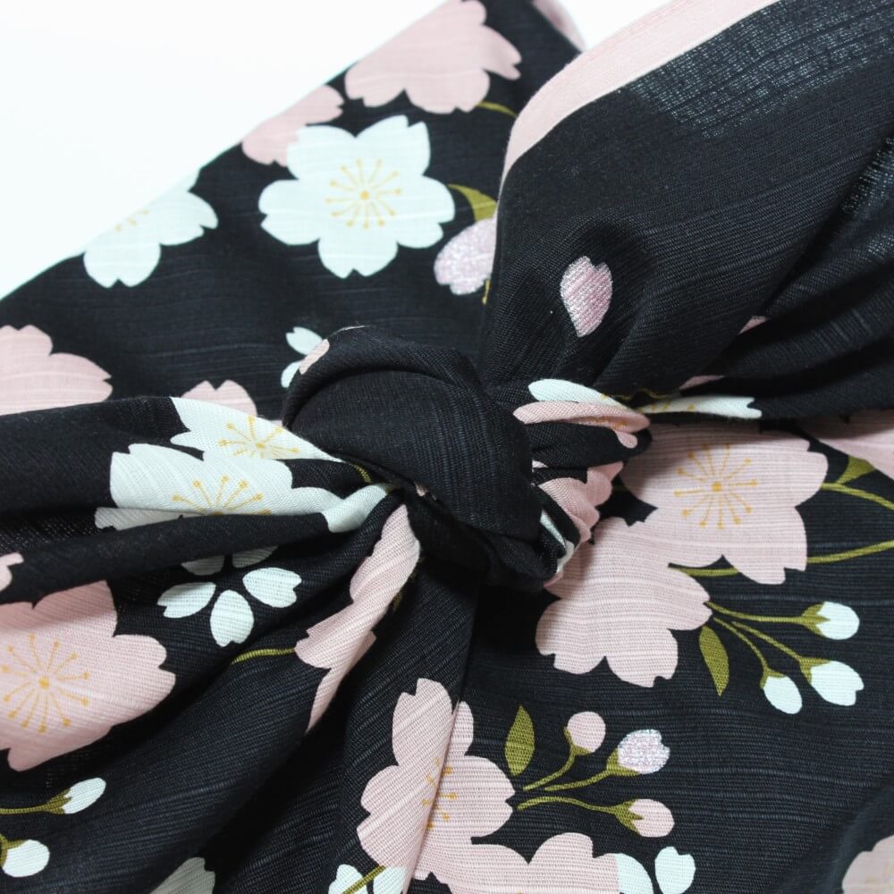 90cm shidare sakura furoshiki close up tied knot 