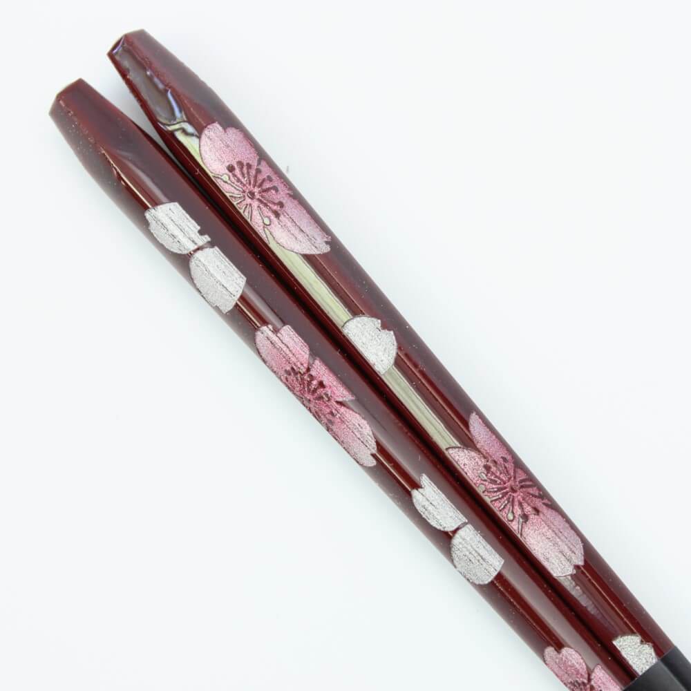 carved sakura handles ousai chopsticks pink