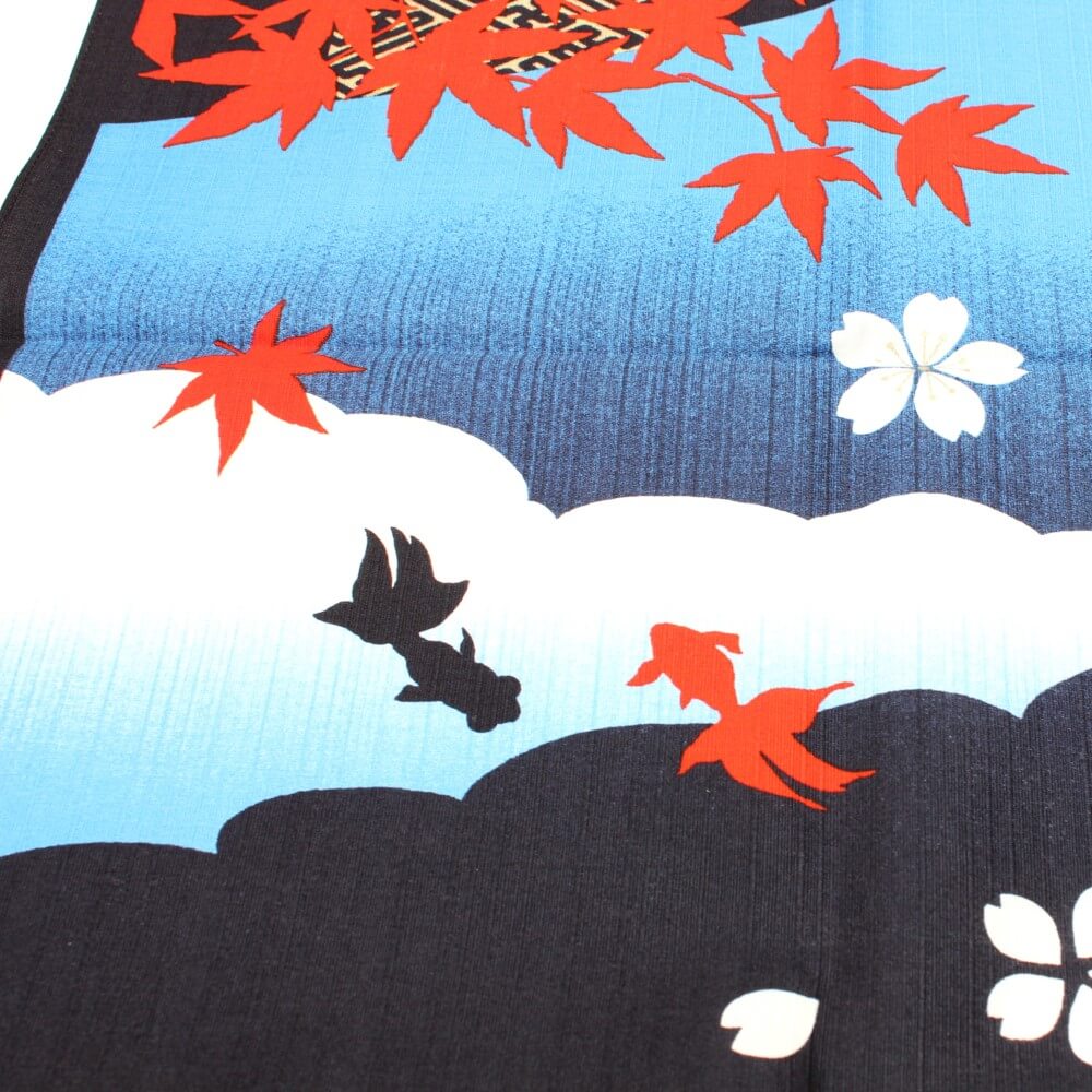 close up goldfish mount fuji furoshiki 90cm