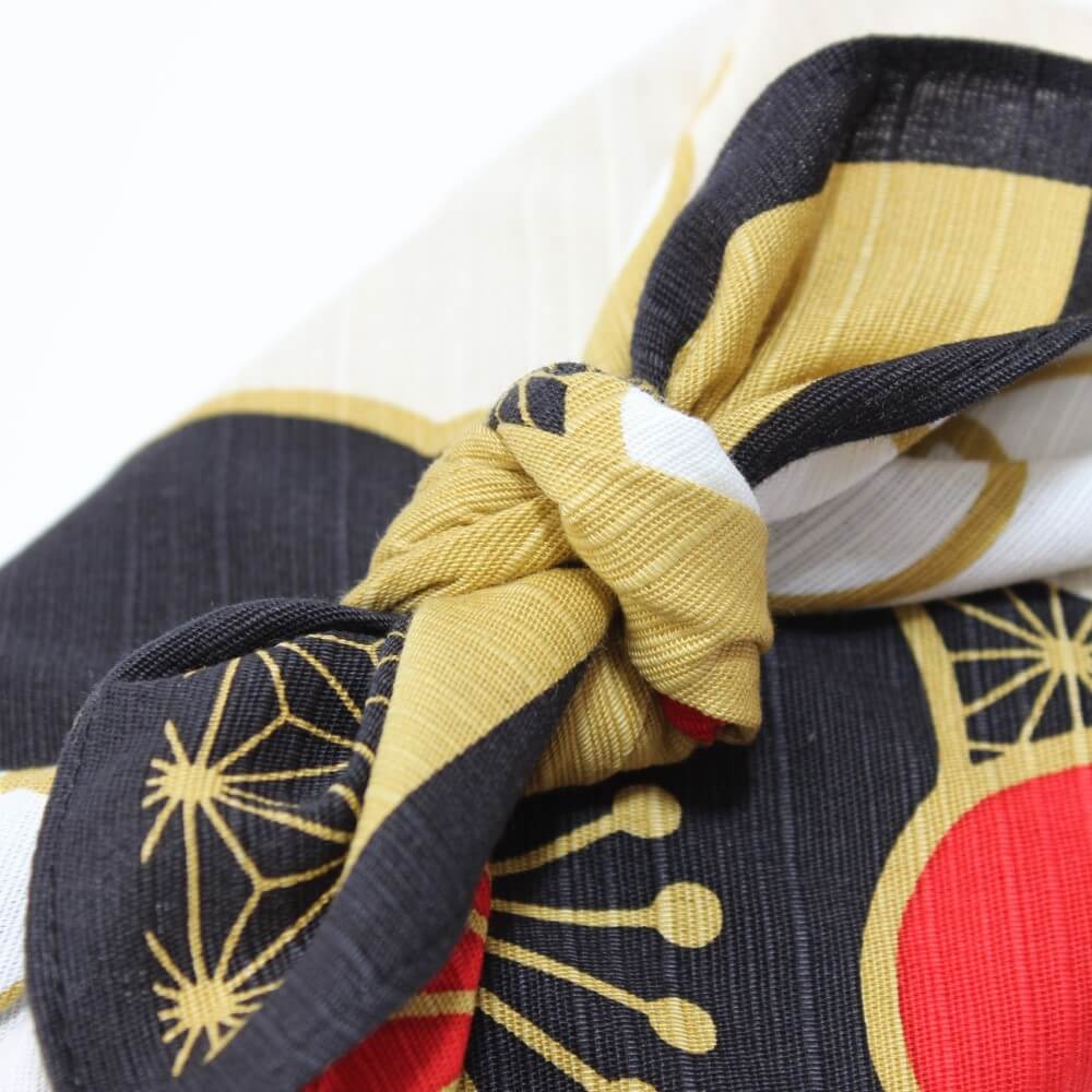 close up knot ume nishiki wrapping cloth