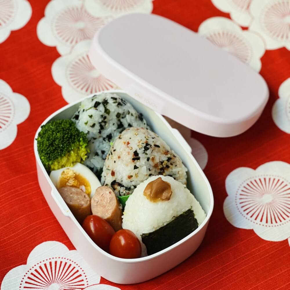 delicious bento in one touch pink bento box