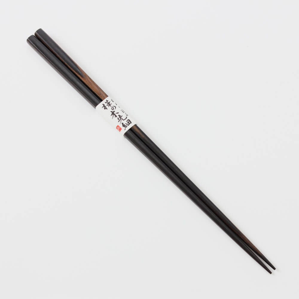 diagonal view birch black chopsticks