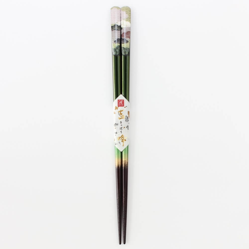 fukuju green japanese pine design chopsticks