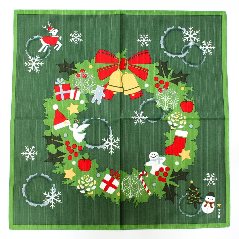 hama monyo christmas wreath furoshiki 50cm