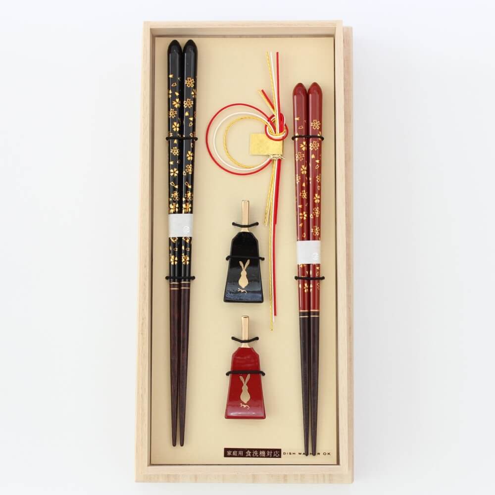 hanakagari hagoita usagi chopsticks gift set