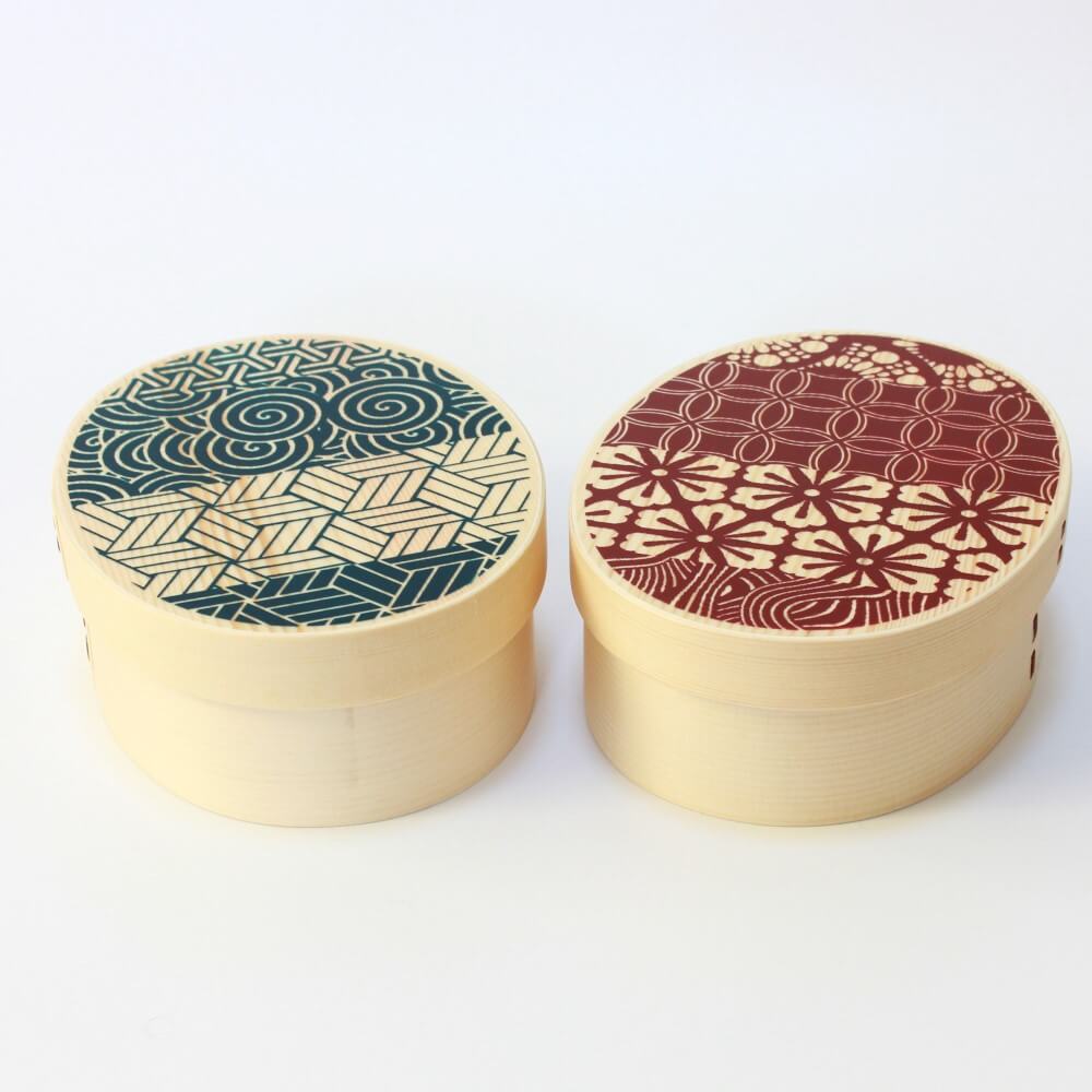 heian miyabi wooden bento boxes side by side