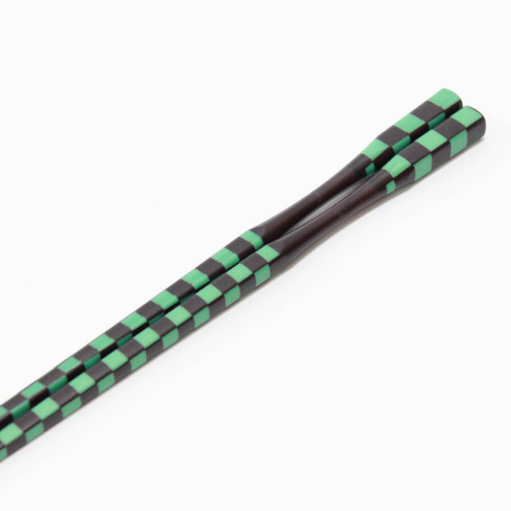 ichimatsu green resin chopsticks