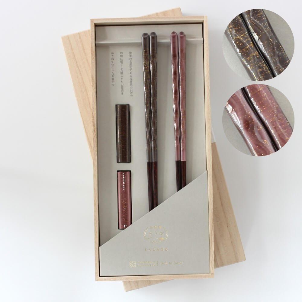 kasane chopsticks gift set in package