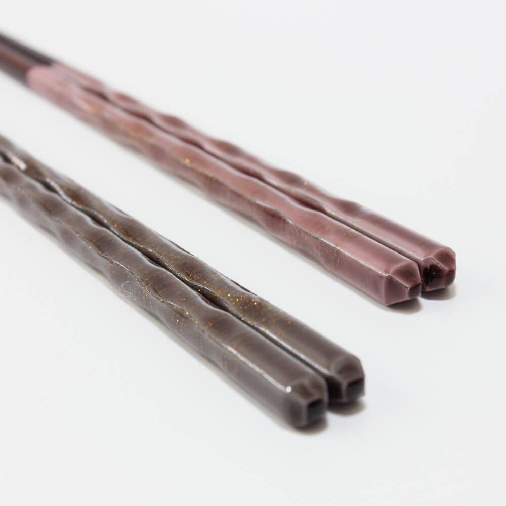 kasane chopsticks grey pink close up of handles