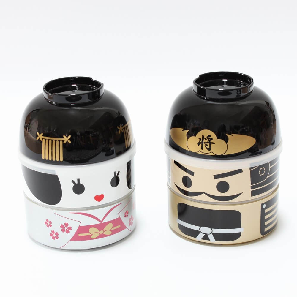 kokeshi maihime and bushou bento boxes