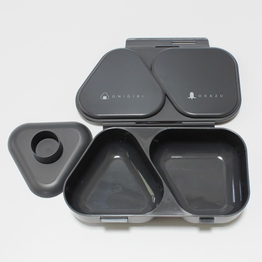 onigiri lunch case black disassembled