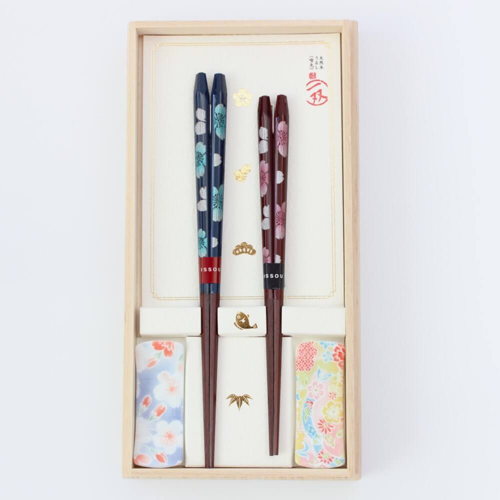 ousai chopsticks in gift box with rests