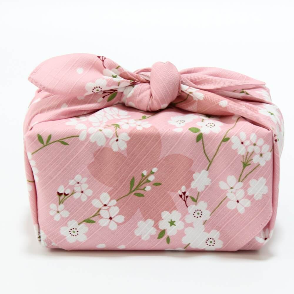 side profile wrapped hama monyo spring sakura furoshiki