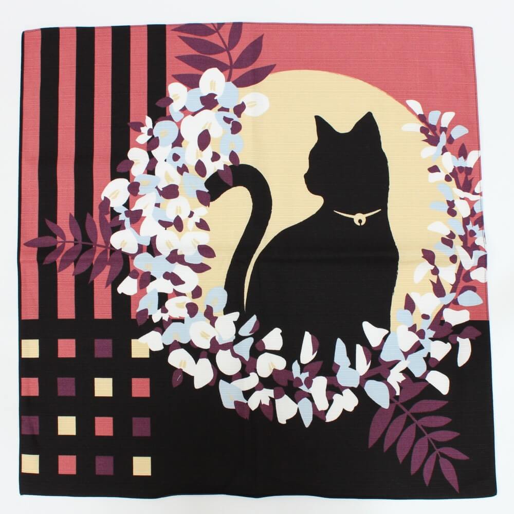 spring nights cat 50cm furoshiki