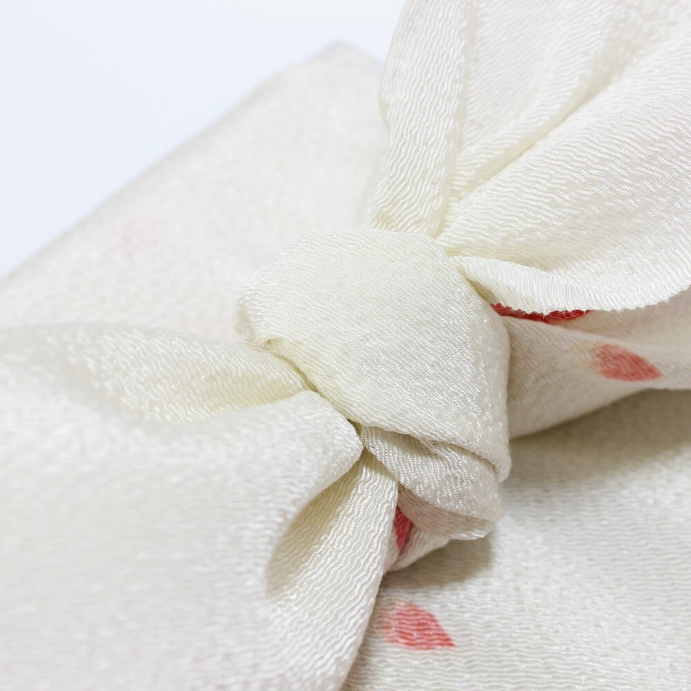 tied rabbit flower balls furoshiki close up knot