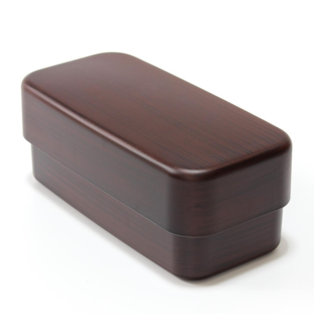 tochi mokume 2 tier rectangle bento box