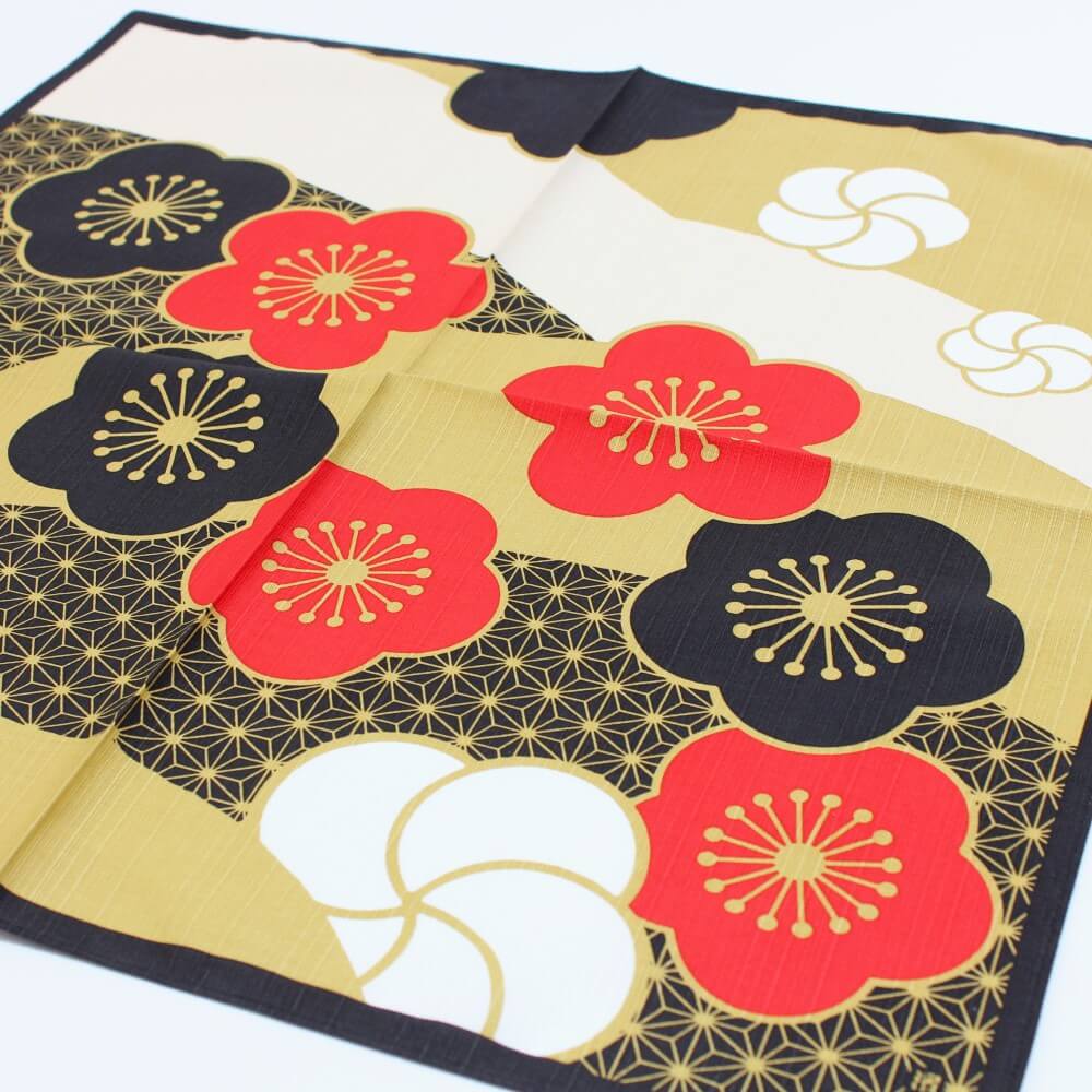 ume nishiki furoshiki laid flat out