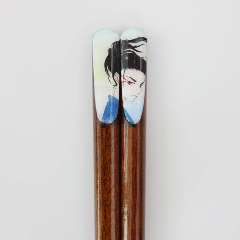 waka samurai japonesque chopsticks closeup handle